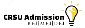 CRSU BEd Admission open logo