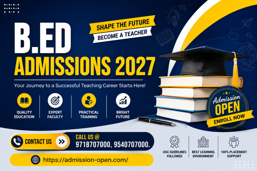 B.Ed Admissions Open