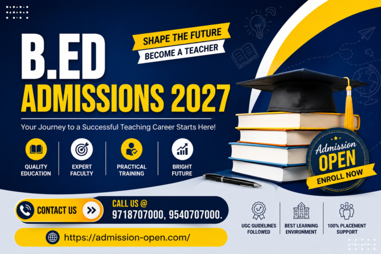 B.Ed Admissions Open