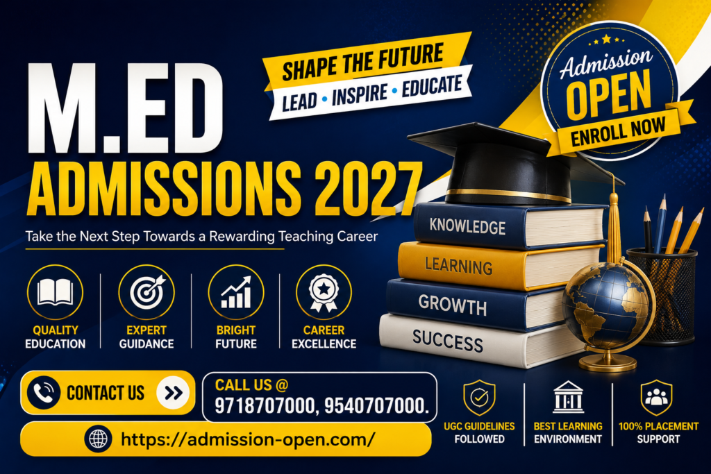 M.Ed Admissions Open